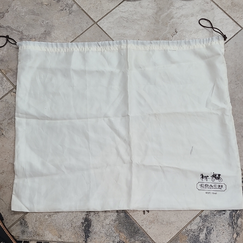 Coach Cream Leatherware Tote 23.5 X 19"